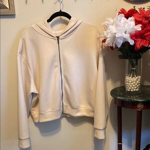 A New Day Cream Zip-Up Hoodie Size XX Large. No pockets.